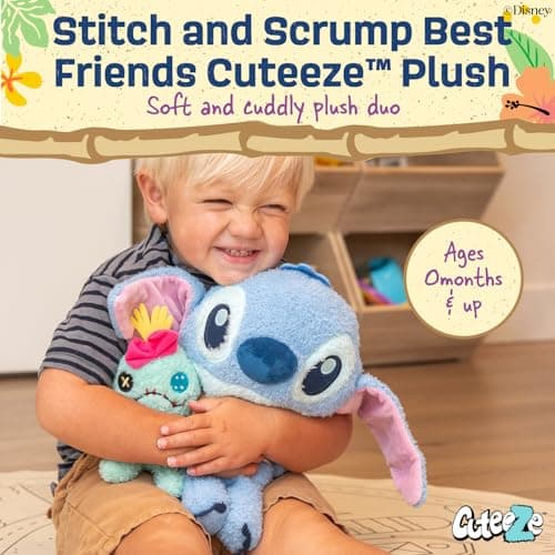 Disney Baby Stitch Cuteeze Collectible Plush Stuffed Animal for Infants & Toddlers