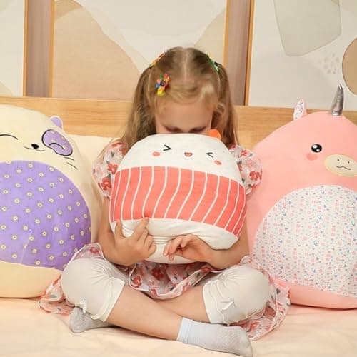 12" Sushi Plush Pillow - Soft Hugging Body Pillow for Kids
| 12" Sushi Plush Pillow - Cute Food Plushies Toy Gift for K