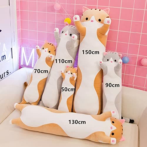 Plush Cat Soft Kids Pillow Toy Stuffed Animal Gift for Kids (Gray, 50cm)
| Plush Long Cotton Kitten Cuddly Toy for Kids
