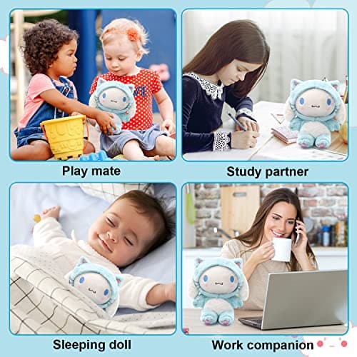 Cinnamoroll Plush Doll 8", Super Lovely Kitty My Melo Anime Plush Figure Toy, Ideal Birthday Easter Gift for Kids, Blue