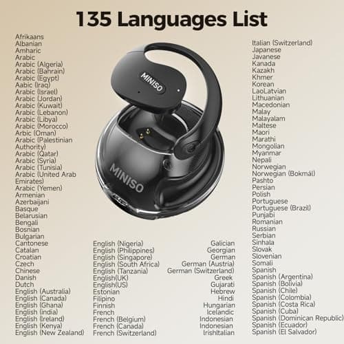 MINISO X15 PRO Translation Earbuds Real Time Open Ear Bluetooth 5.4 Translator Earbuds Support 135 Languages AI Headphon