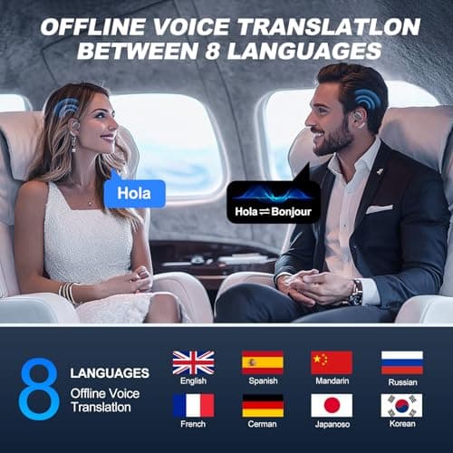 AI Language Translation Earbuds for Business Travelers: Real-Time 3-in-1 Wireless Bluetooth Headphone Translator
| AI L