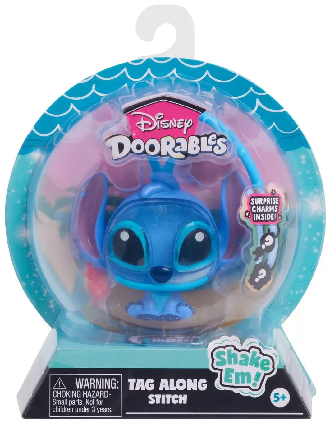 DOORABLES Disney Tag-A-Longs Stitch Wearable Figure and Charms Series 1 Collectible Figure for Kids Ages 3 Up  
DOORABLE