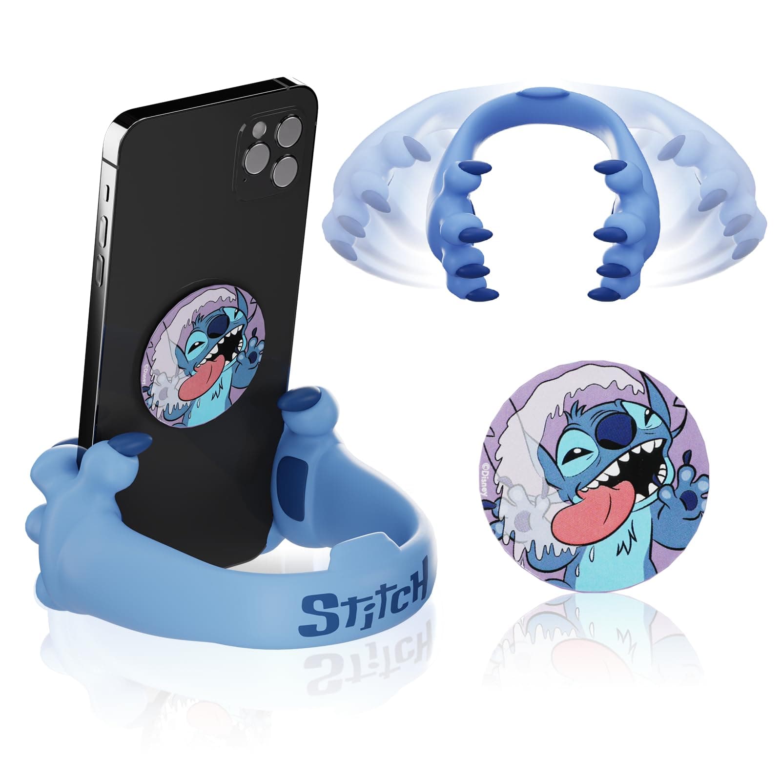 iJoy Disney Stitch Hands Phone Stand for Desk - Home/Office Phone Holder Stand for Girls, Boys and Lilo and Stitch Fans