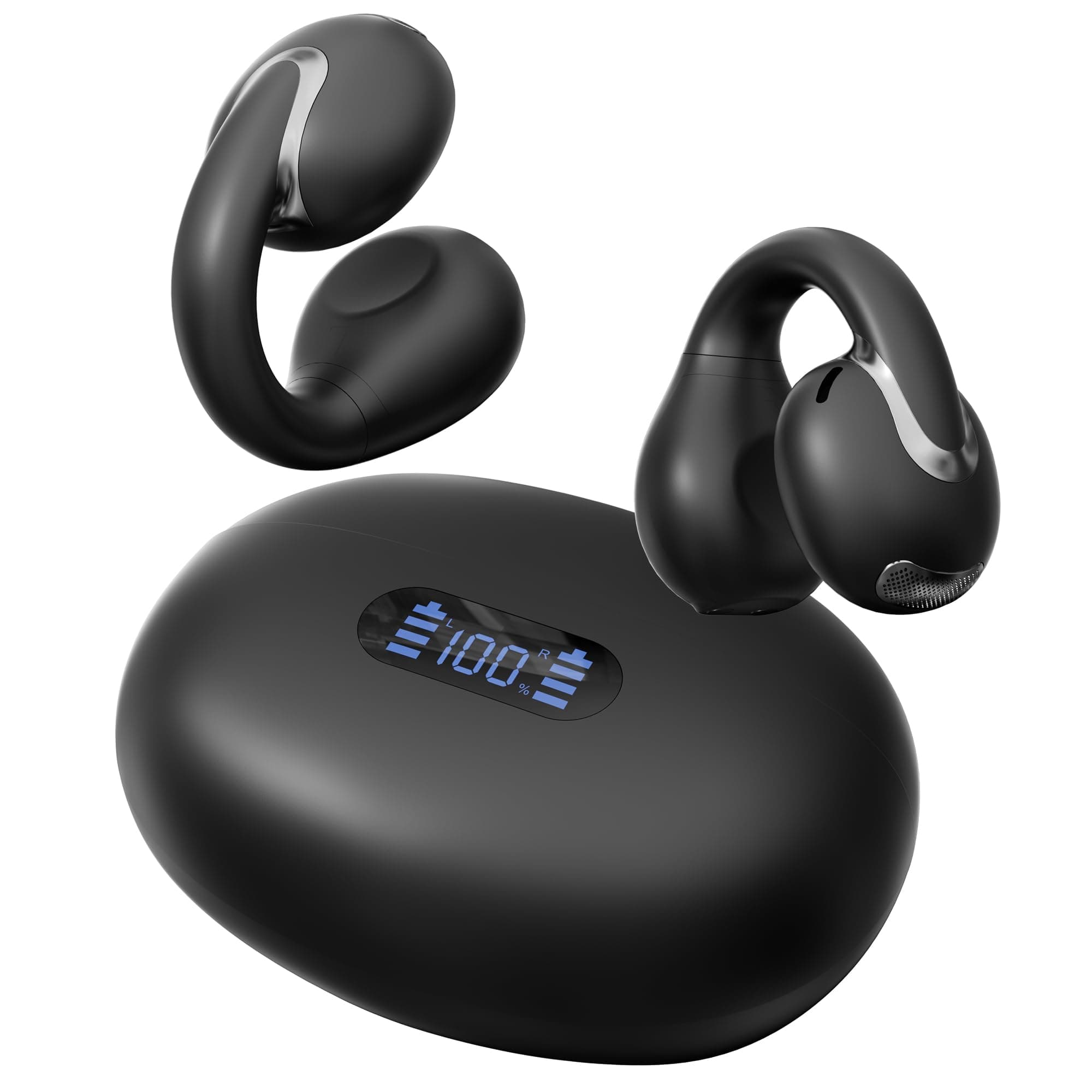 IAMJOY Real Time AI Language Translation Earbuds for Travelers and Business Professionals with Open Ear Clip-On Design,