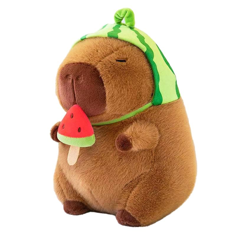 Kawaii Capybara Plush Toy for Kids and Adults - 9 Inch Cute Capybara Stuffed Animal with Turtle Backpack