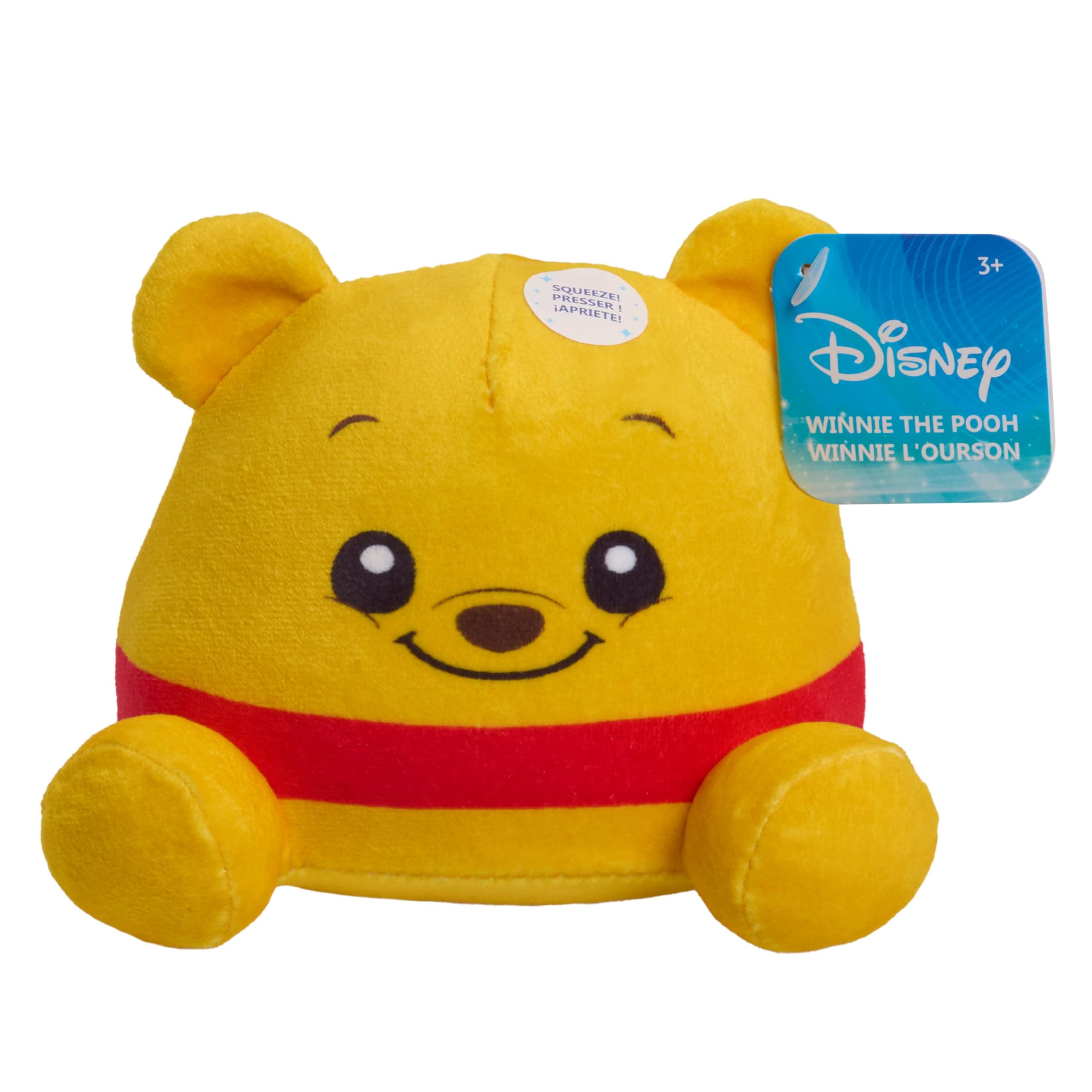 Disney Classics Winnie The Pooh Weighted Plush for Kids, Ages 3 Up, Stress Relief Toy, 4-inch Stuffed Animal by Just Pla