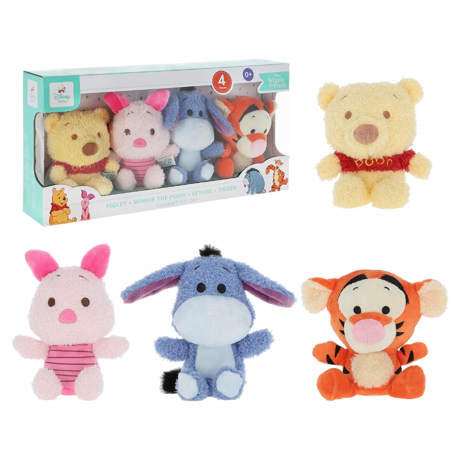 Disney Baby Winnie The Pooh 4 Piece Cuteeze Gift Set for Kids
| Winnie The Pooh Plush Collector Set for Baby
| Baby Gif