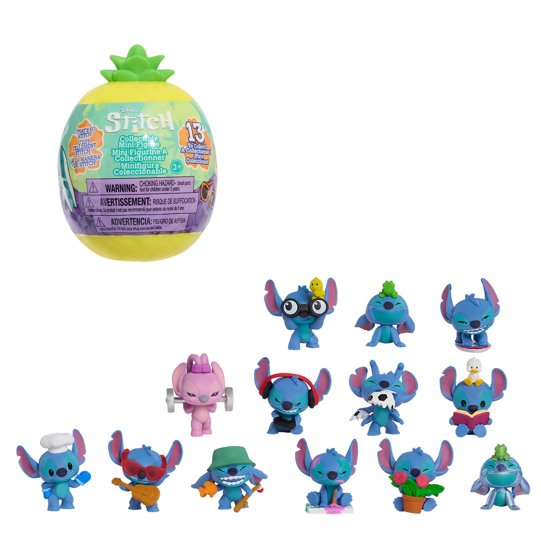 Disney Just Play Stitch Collectible Figures: Surprise 5 cm, Ages 3+, 13 to Collect