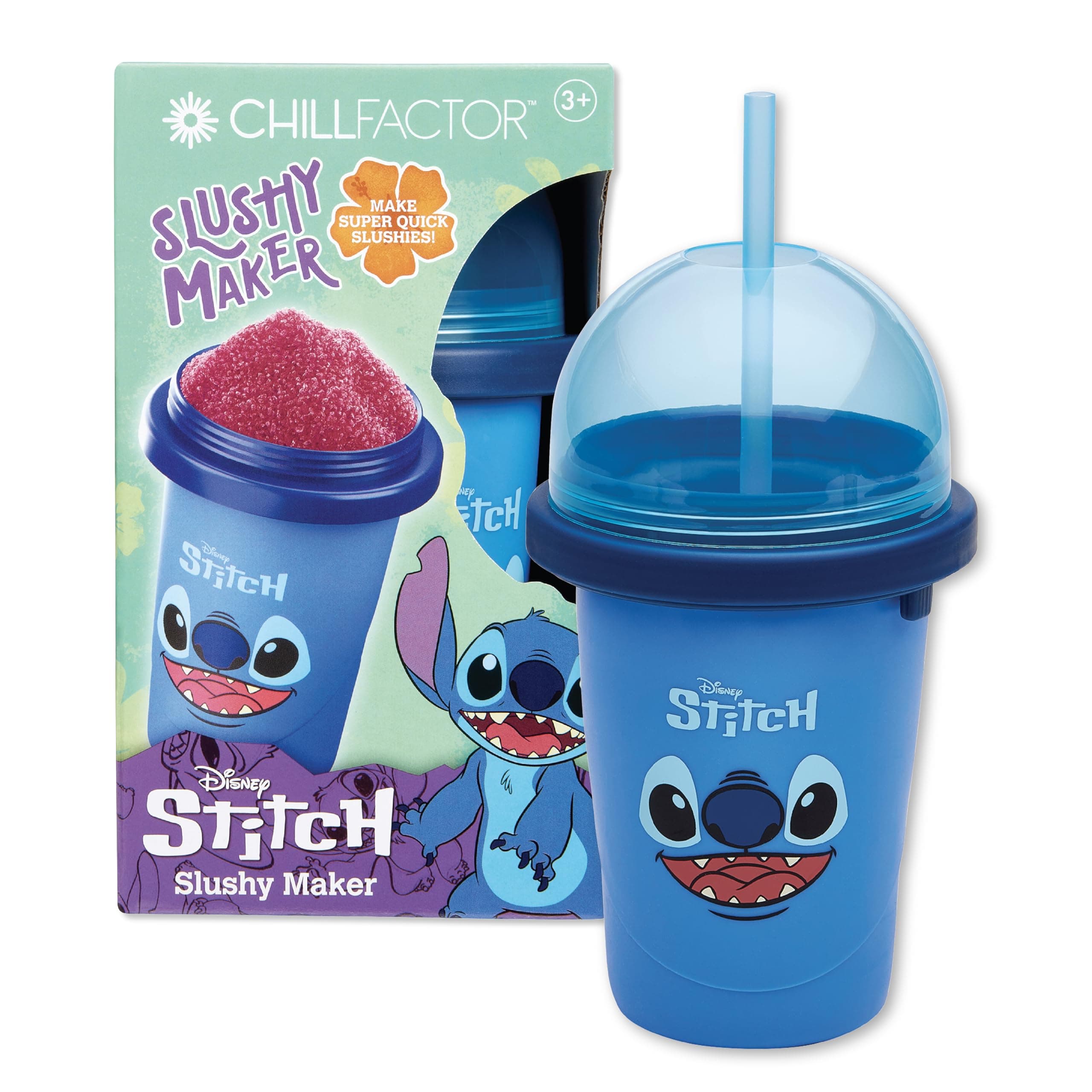 Disney Stitch Chill Factor Original Slushie Maker Cup for Kids and Adults Makes Frozen Drinks and MORE