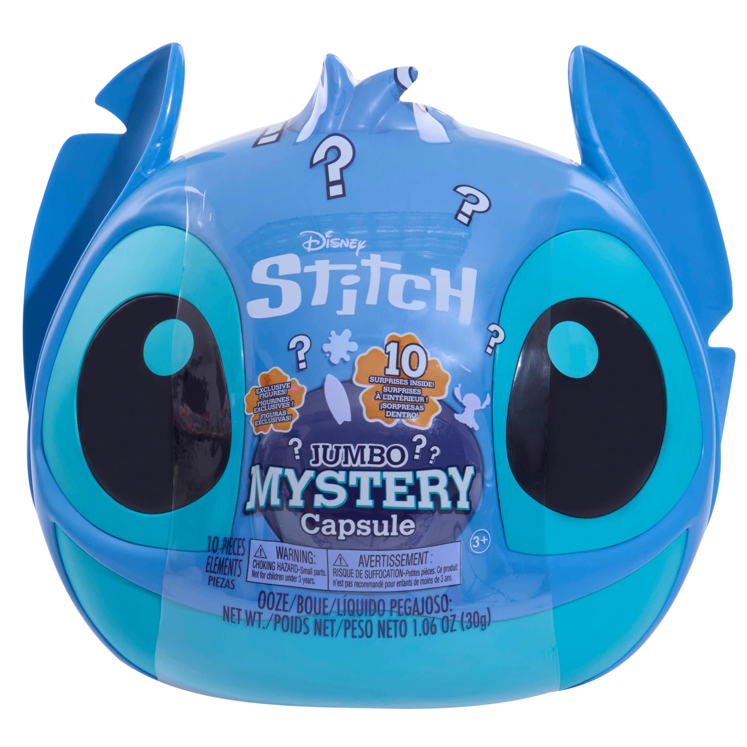 Just Play Disney Stitch Jumbo Mystery Capsule, 9 inch Alien Surprise Outfits Kids Toy for Ages 3 Up
