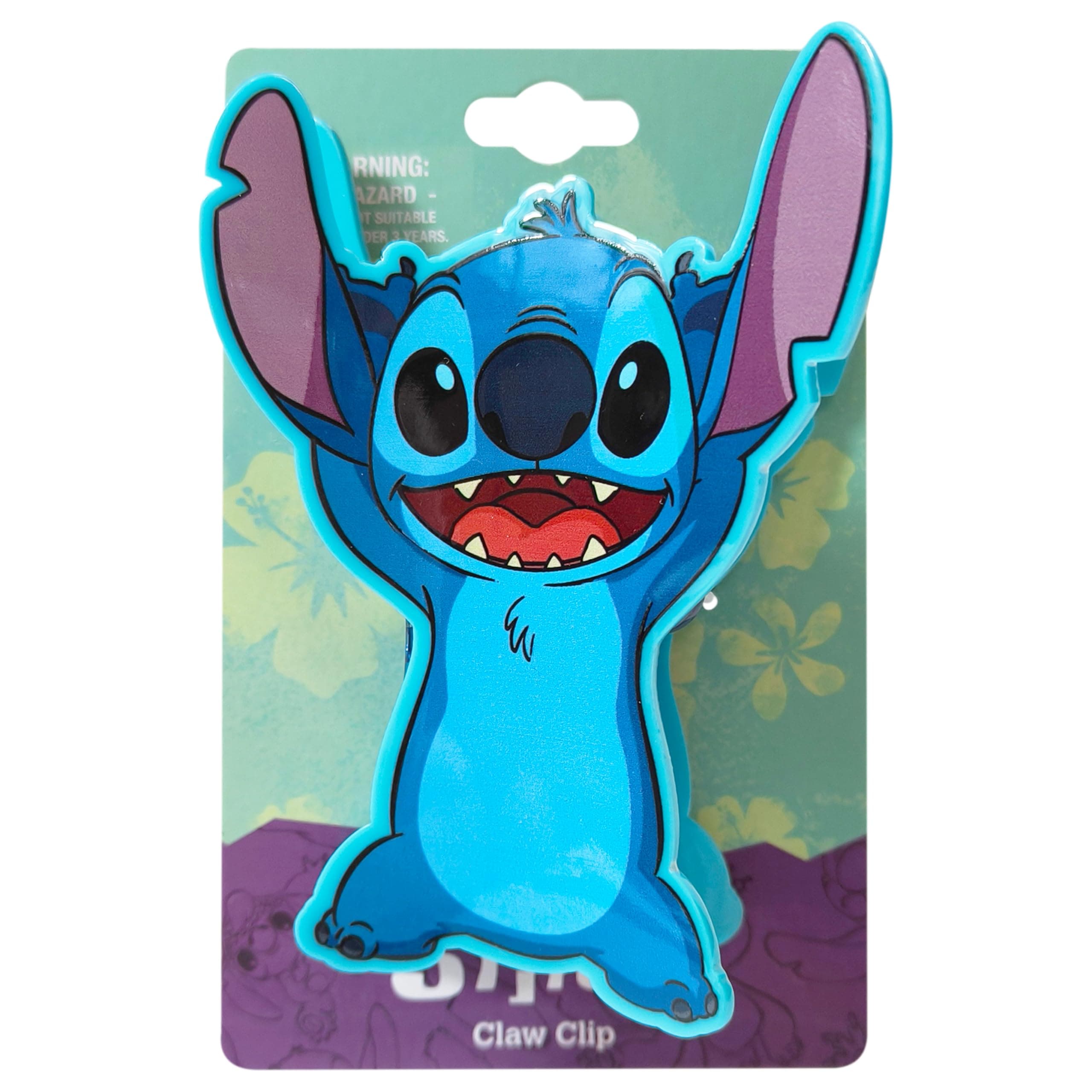 LUV HER Premium Butterfly Disney Stitch Character Large Hair Clip - Cute Hair Accessory for Toddlers - Perfect Birthday