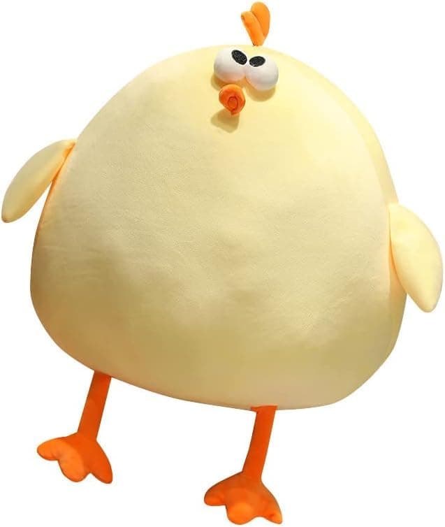 Funny Fat Chicken Plush Pillow for Boys & Girls Festivals, Super Soft Mother Hen Doll, Yellow Plush Stuffed Animal