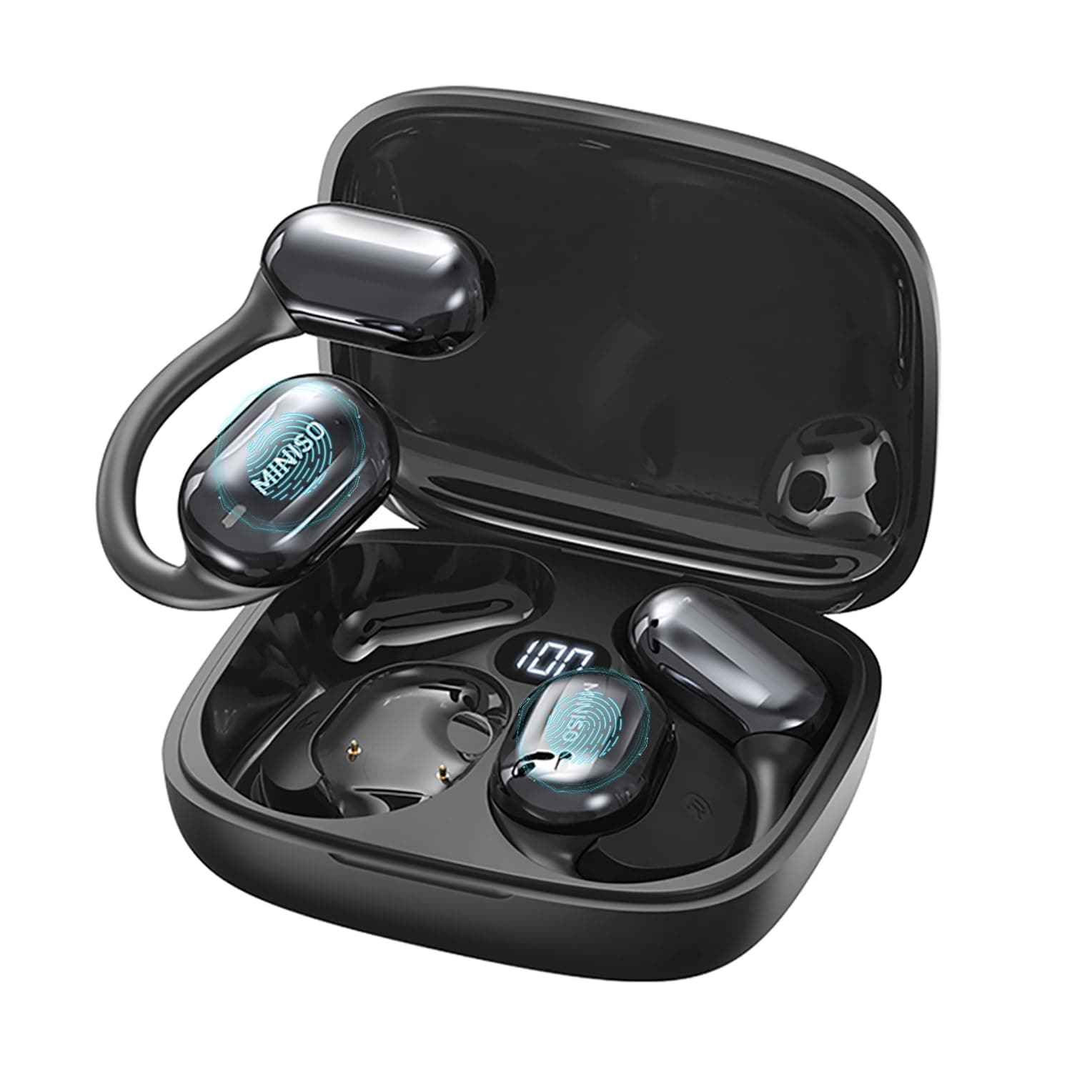 MINISO MS162 AI Translation Earbuds for Travelers and Business Professionals - Real Time 3-in-1 Translator Earbuds, 135