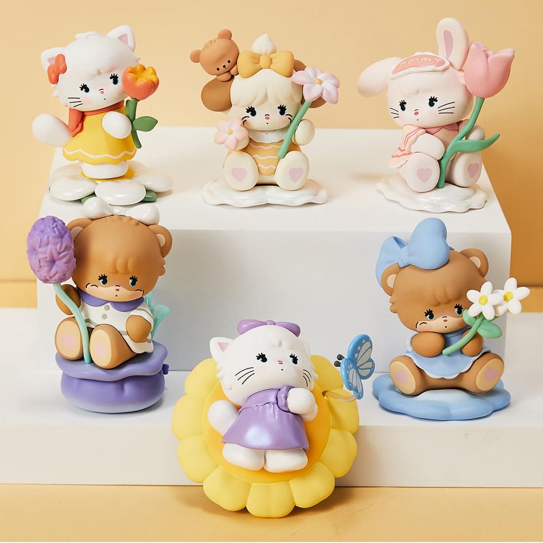 MINISO Mikko Flower Series Blind Box Figure Random Design Home Decor Gift for Adults