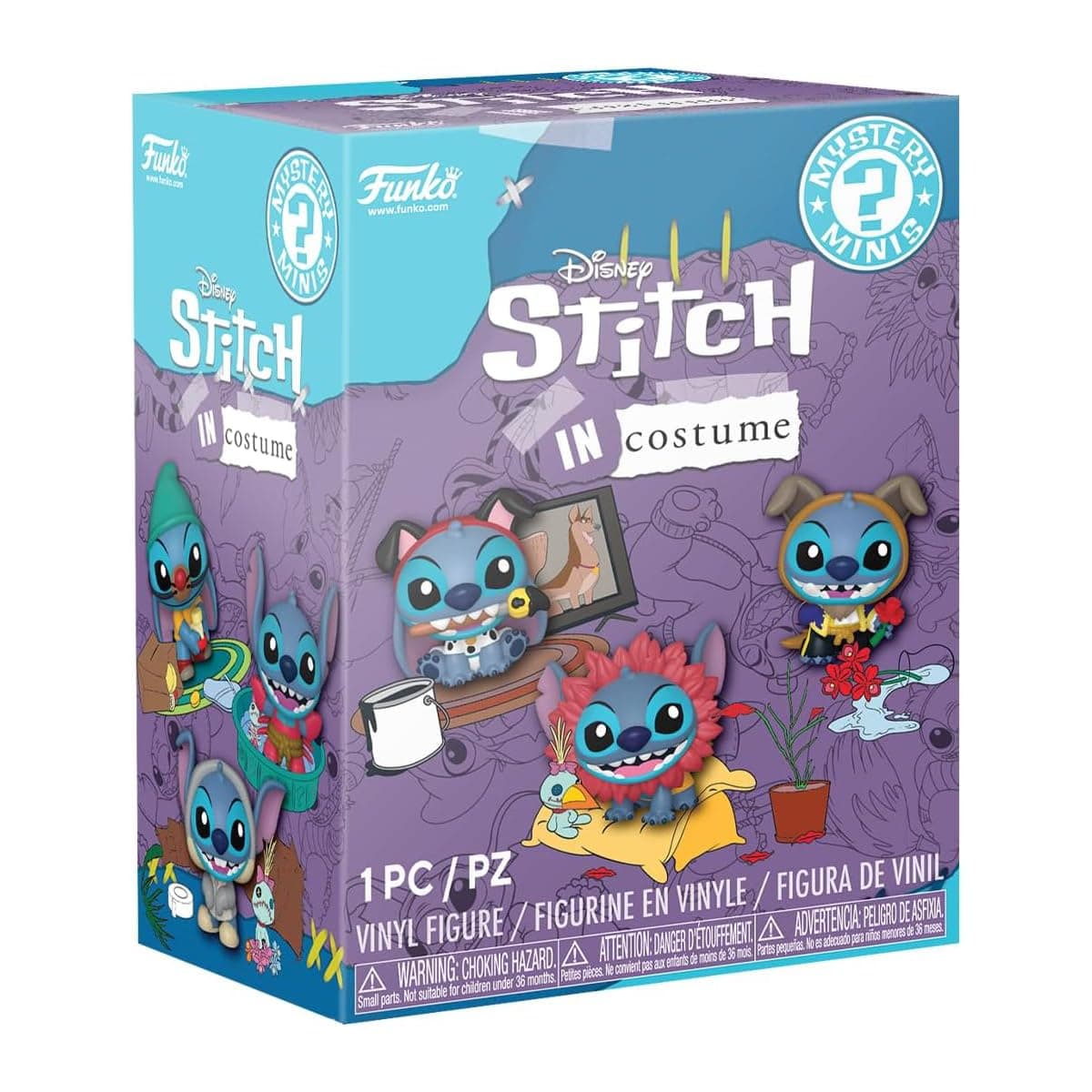 Funko Pop! Mystery Minis Disney Stitch in Costume 2-Pack Random Figures Cute Blind Box Collectible Vinyl