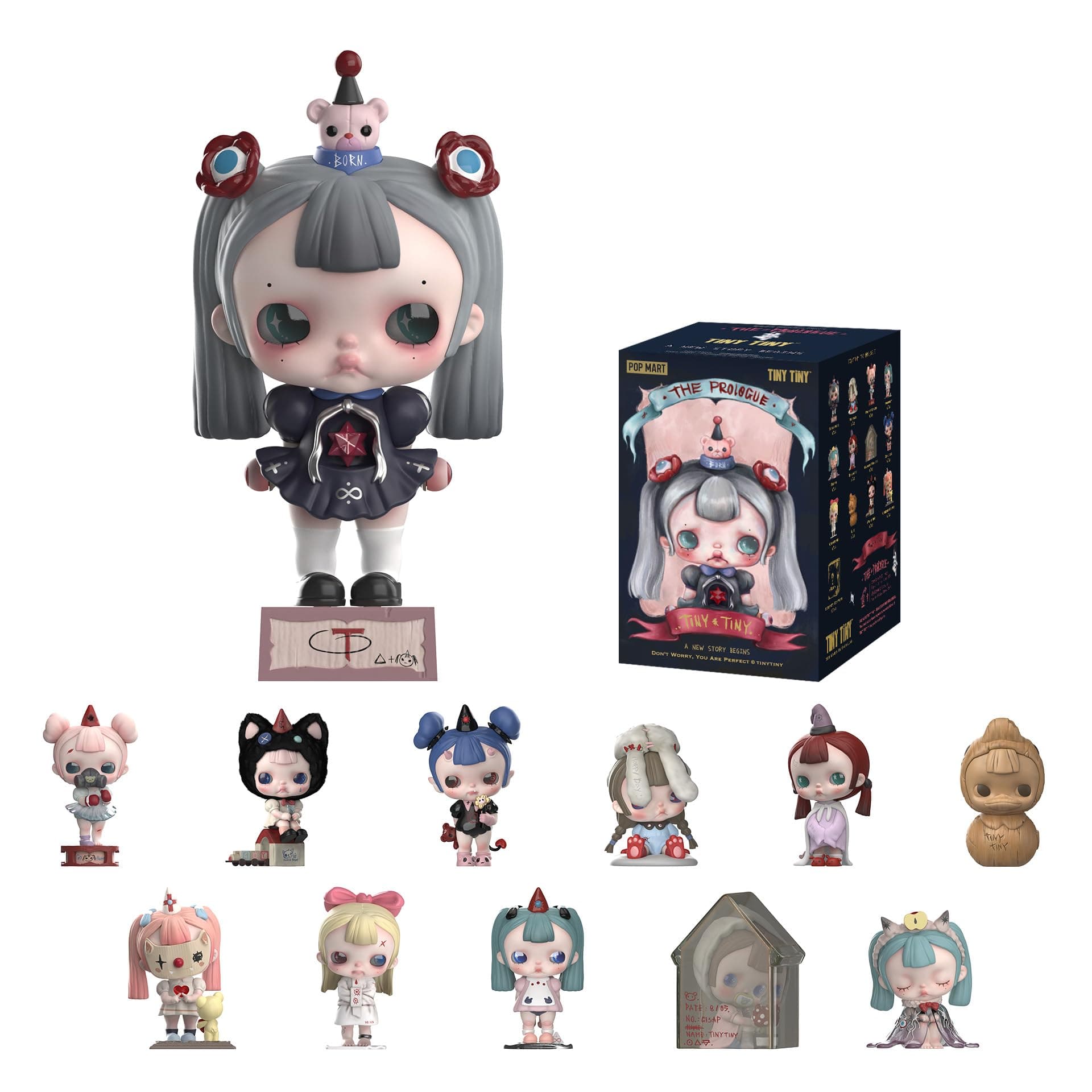 POP MART TINYTINY-Prologue Series Blind Box Action Figures, Collectible Toys for Girls and Boys, Home Decorations Single