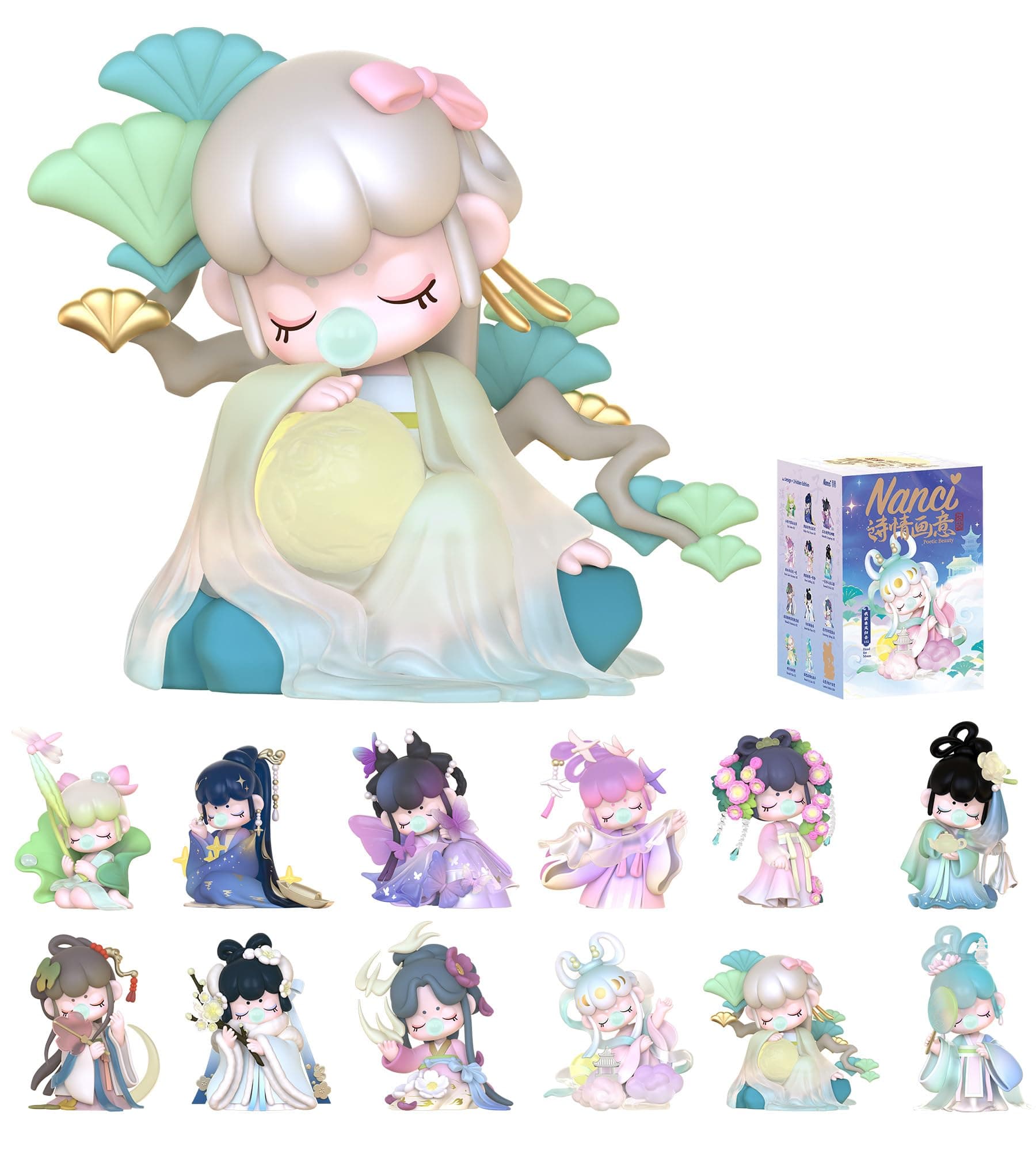ROBOTIME Nanci Blind Box Surprise Action Figure for Adults Random Art Toys Hot Collectible Kawaii Dolls (Poetic Charm)