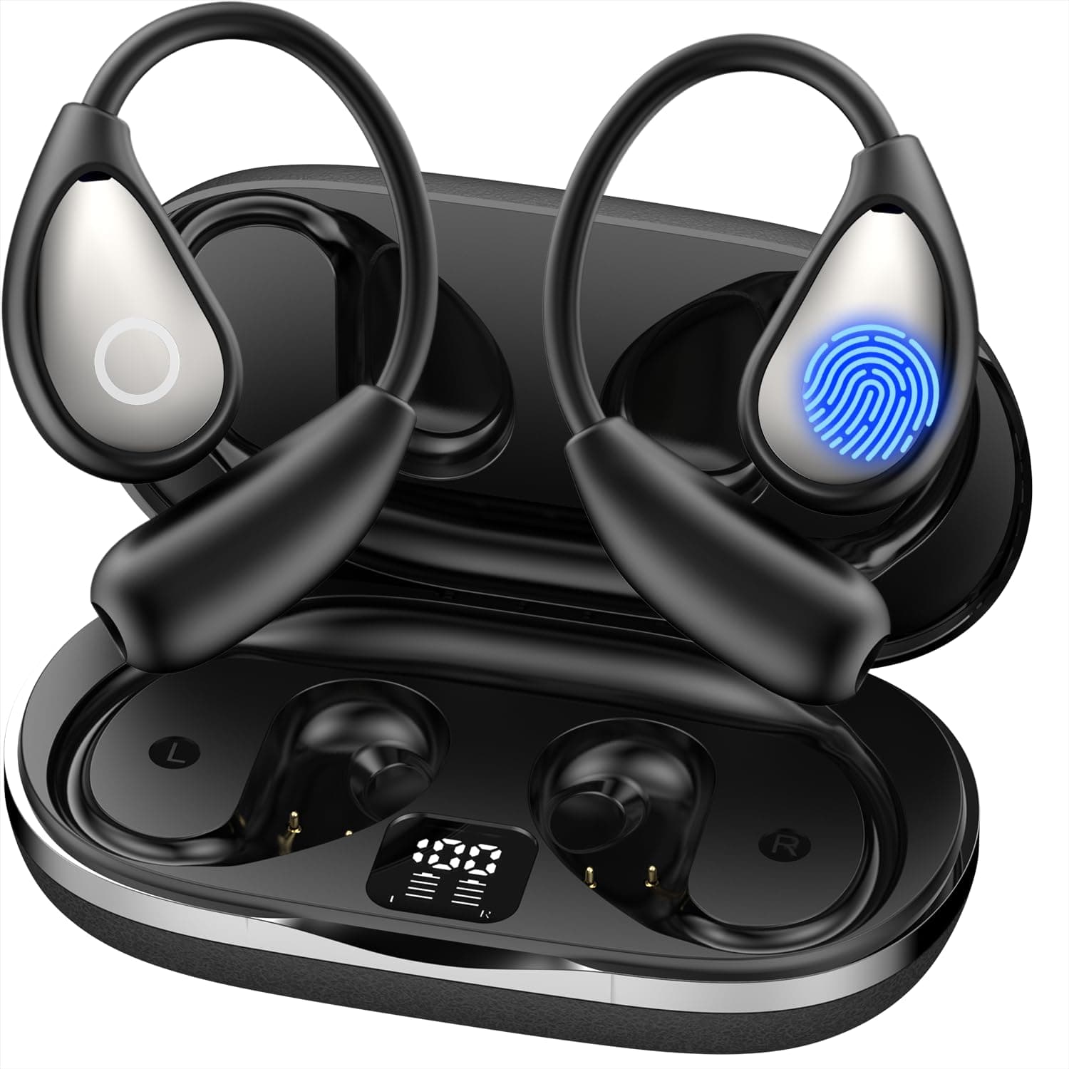 AI Translation Earbuds Real Time for Travel, Business, and Learning (Black)