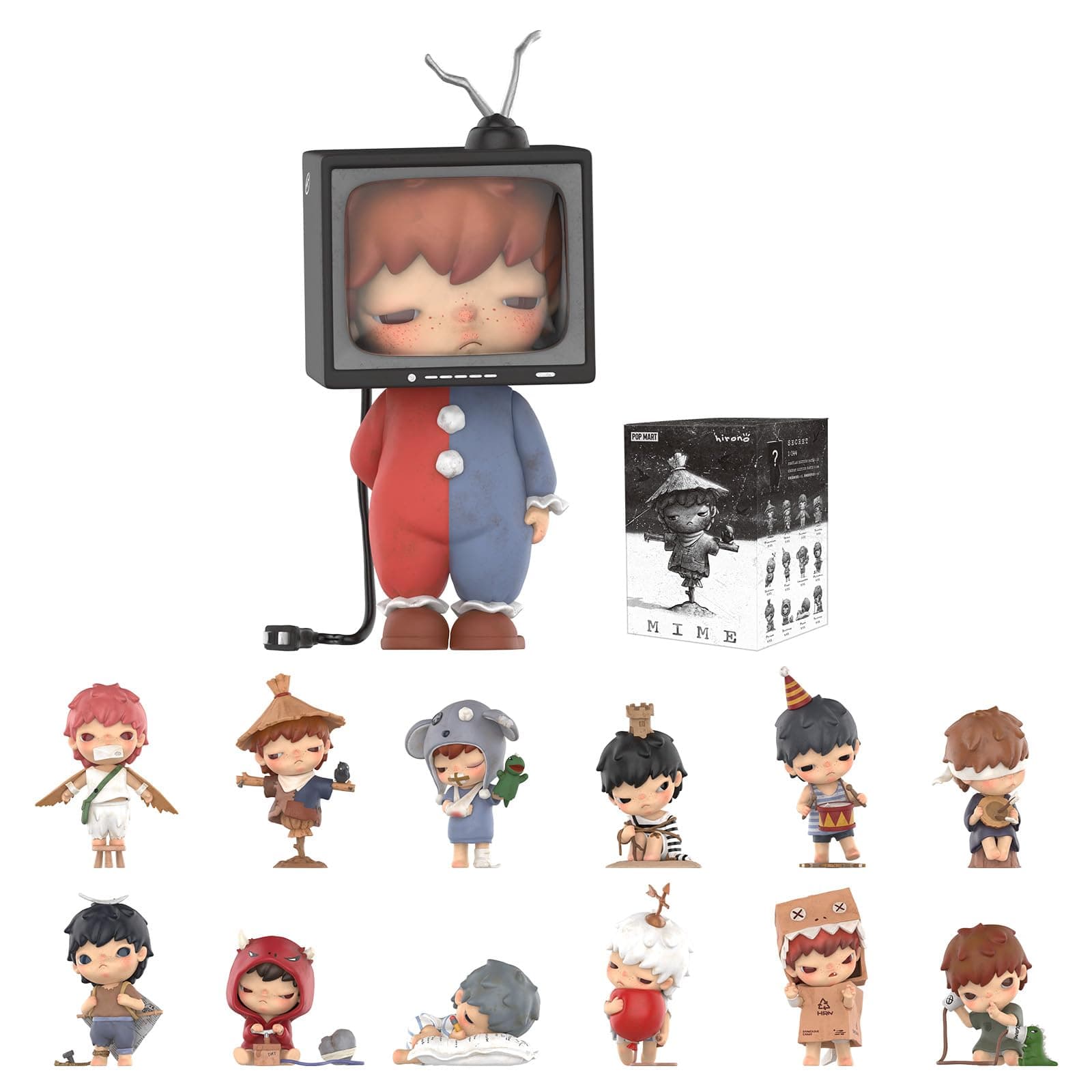 POP MART Hirono Mime Series Figures Random Design Action Figures Collectible Toys for Girls and Boys Home Decorations