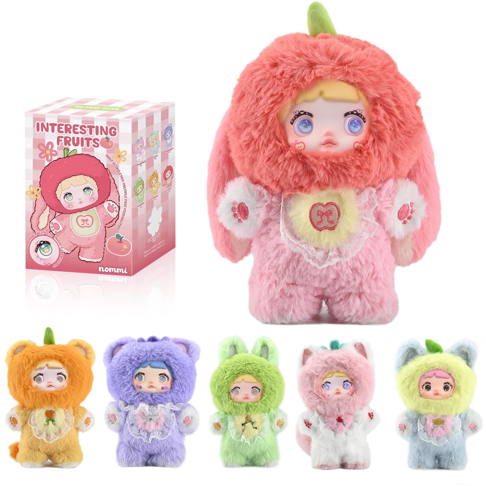 Authentic Nommi Blind Box Interesting Fruits Series Plush for Collectors - Adorable Mystery Toys with Unique Designs - 7