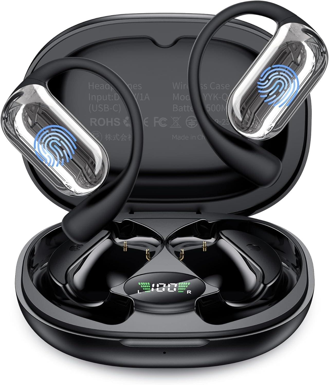 AI Translation Earbuds Real-Time, 144 Languages & Accents | 3-in-1 Open Ear Wireless Earbuds | Ideal for Travel & Busine