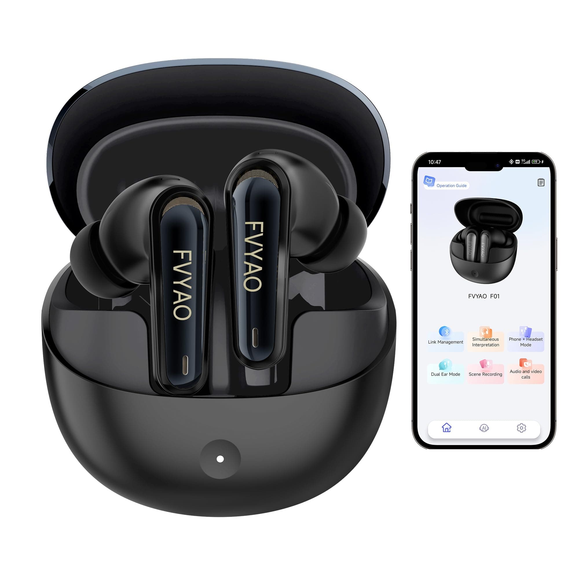 134 Language Translator Earbuds for Real Time Translation Travel Meeting Learning
| Bluetooth 5.4 ANC & ENC Real Time 1