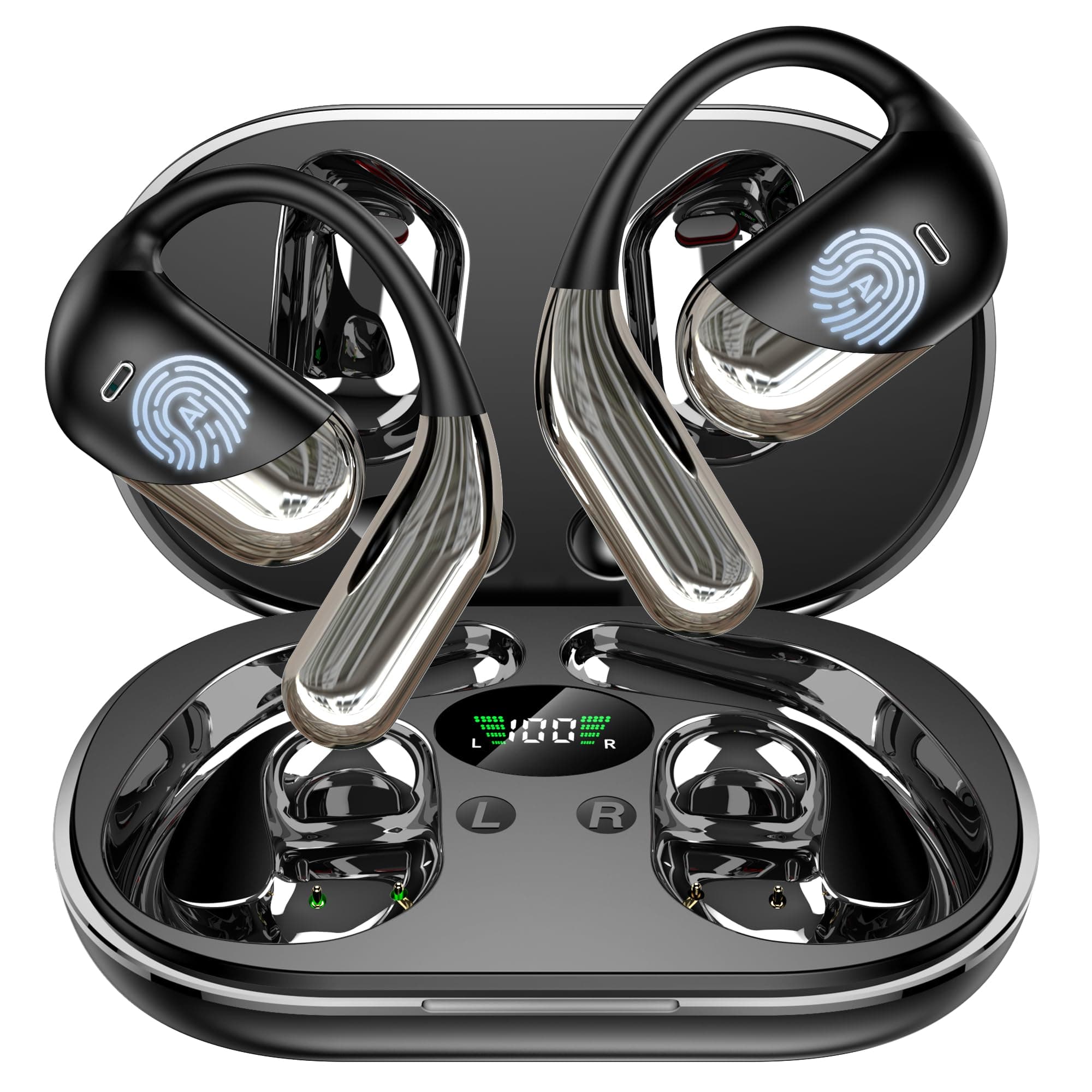 AI Translator Earbuds for Real-Time 144 Languages & Accents, iOS & Android Compatible, Spanish/English Audífonos Traduct