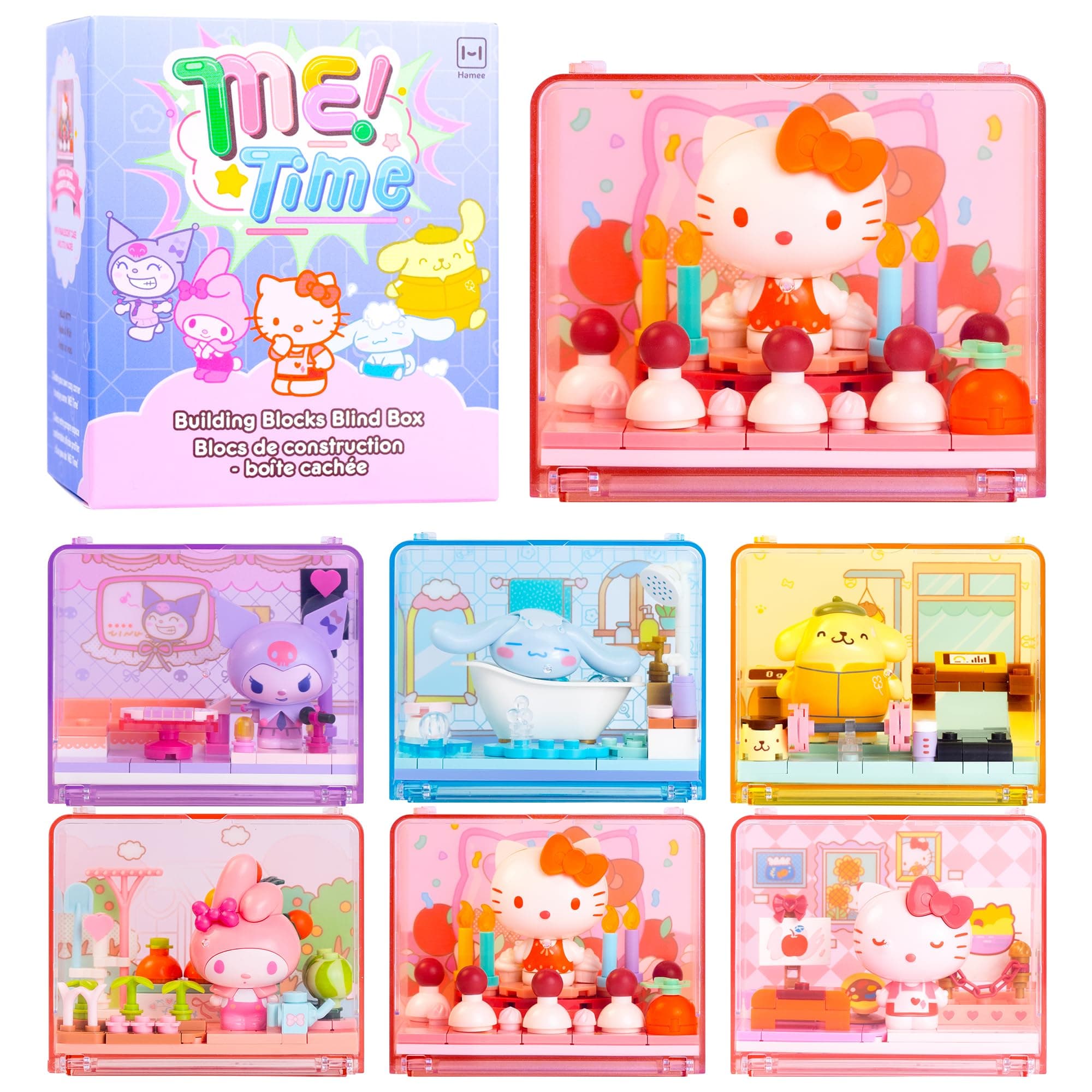 Hamee Sanrio Hello Kitty and Friends Building Blocks Blind Box - Cute Me Time Gift for Adults and Kids
| Hamee Sanrio H