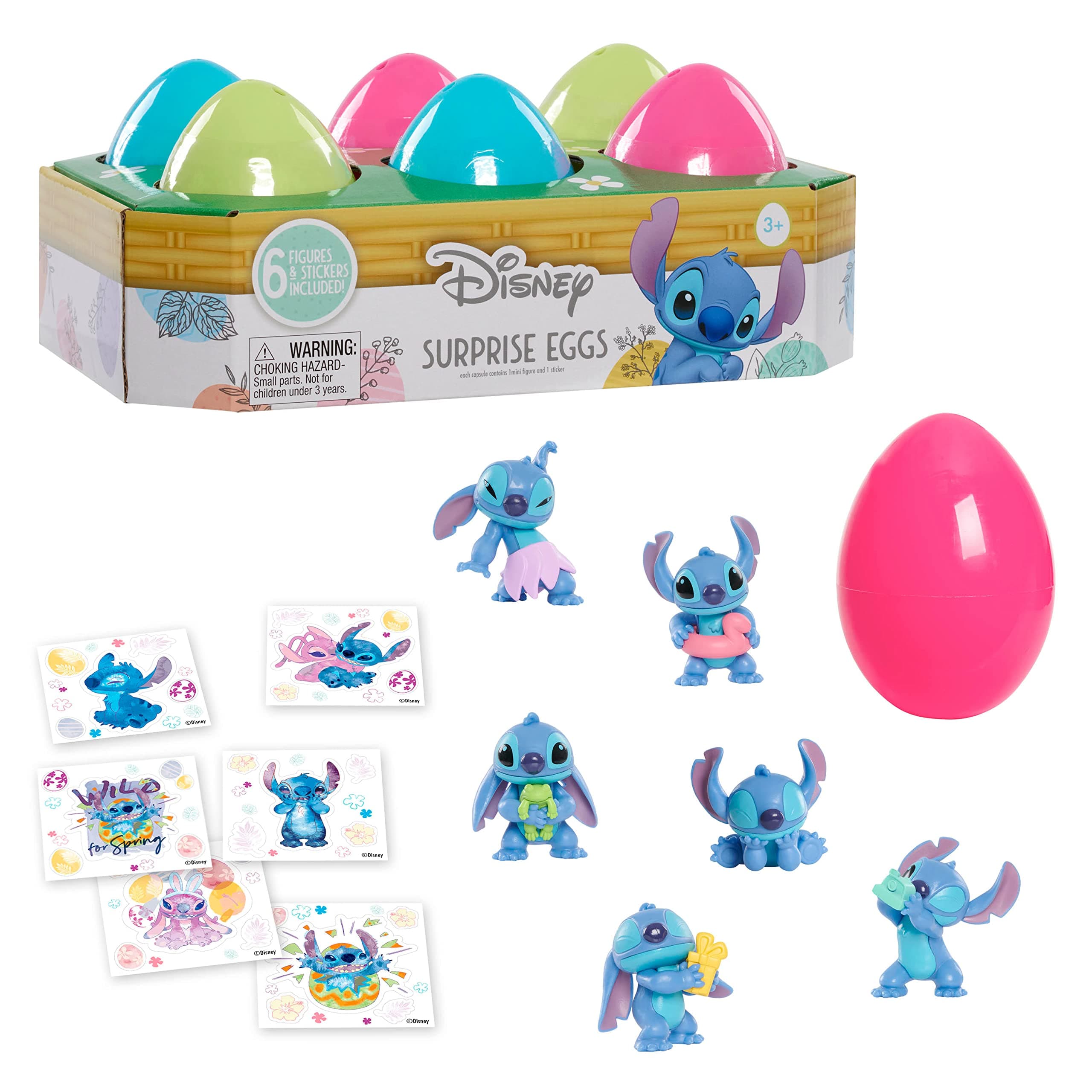 Disney Stitch Surprise Eggs Officially Licensed Kids Toys for Ages 3 Up Easter Basket