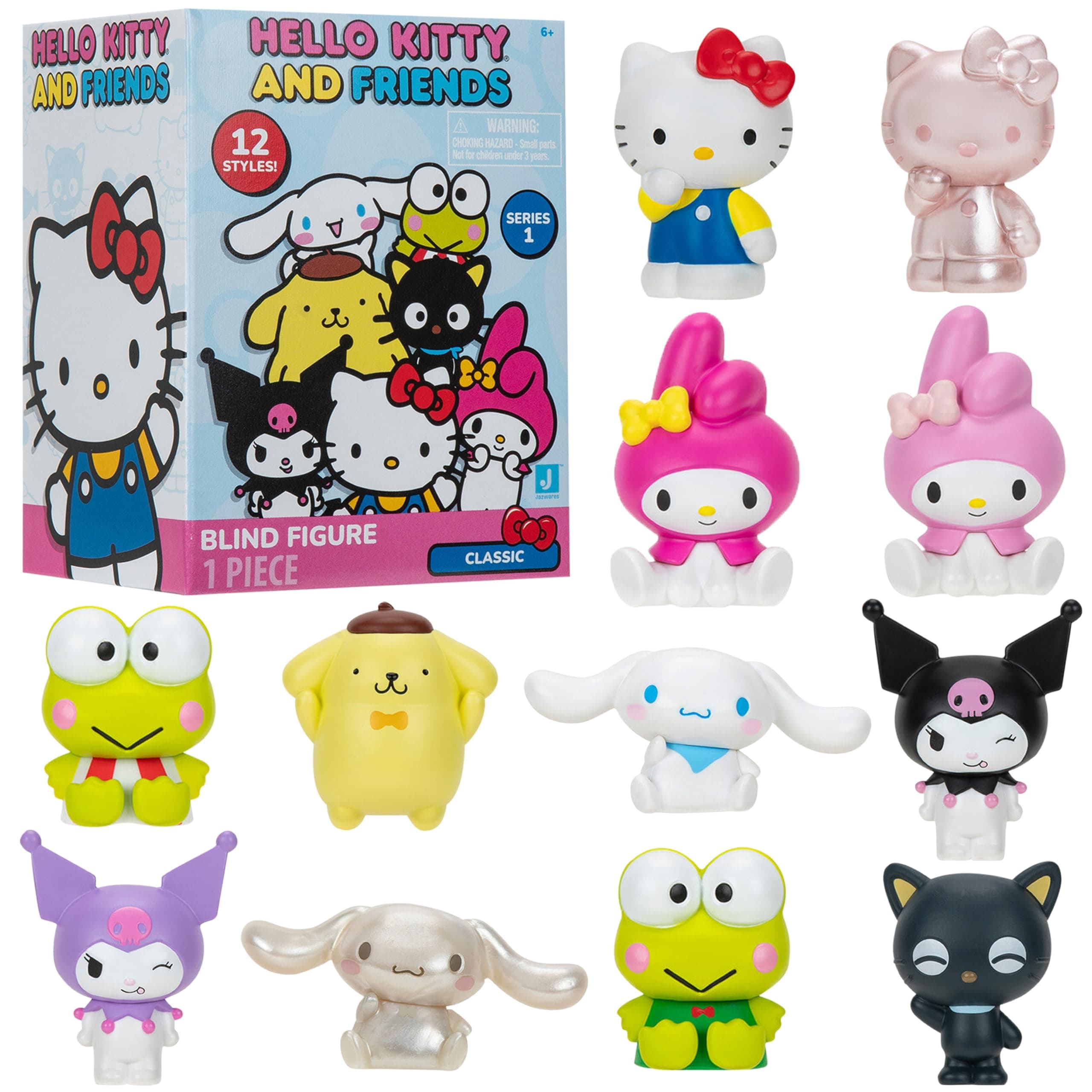 Hello Kitty and Friends Mystery Blind Box, Collectible Sanrio Mini 2" Figure for Kids - Gift Idea - Styles May Vary