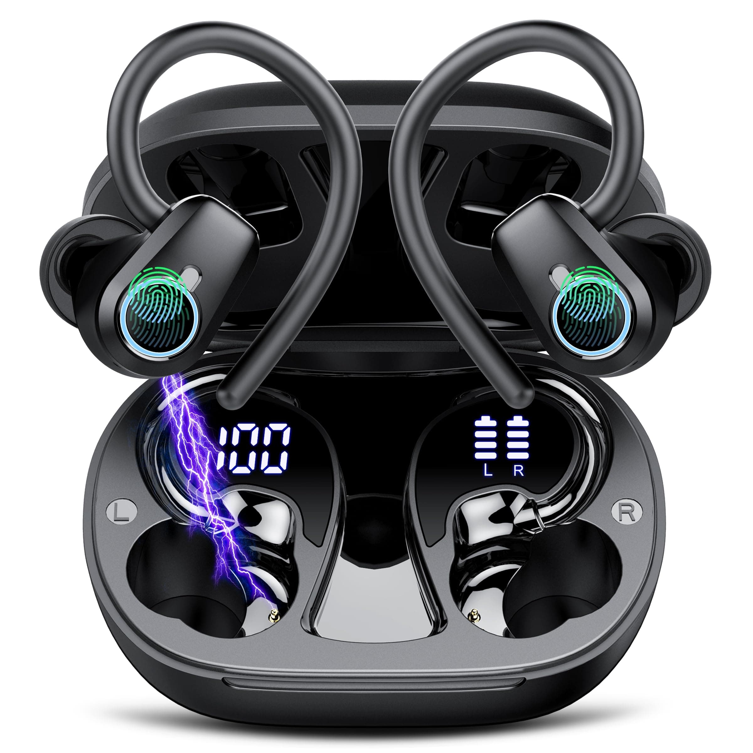 Wireless Earbuds Bluetooth 5.3 Sport In Ear Phones Jet Black
Wireless Earbuds Bluetooth 5.3 Deep Bass Stereo Noise Cance